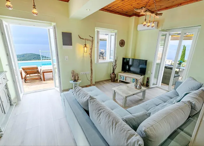 فيلة Orizontas Corfu, Private With Breathtaking Views Loútsai